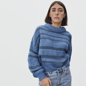 Everlane Puff Sweater Blue XS